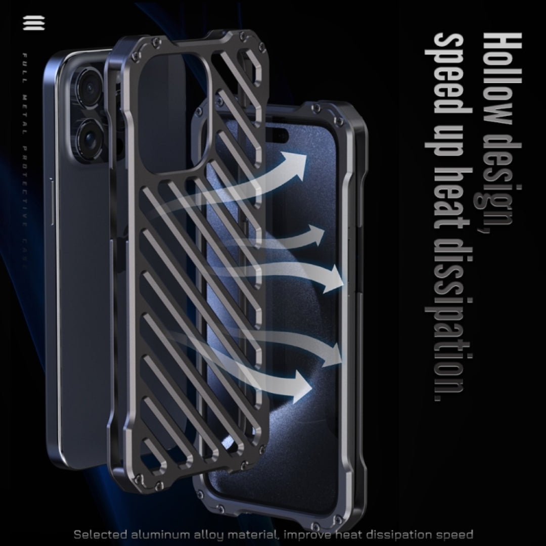 R-Just RJ-50 Armor Aluminum Alloy iPhone Bumper Case with Lens Protector