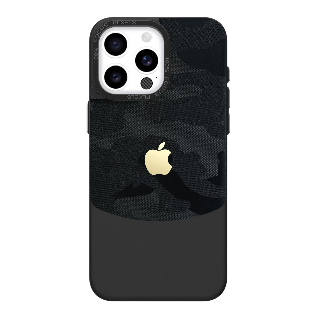 Camouflage Two-Tone iPhone Case – Durable Protection for iPhones - Black