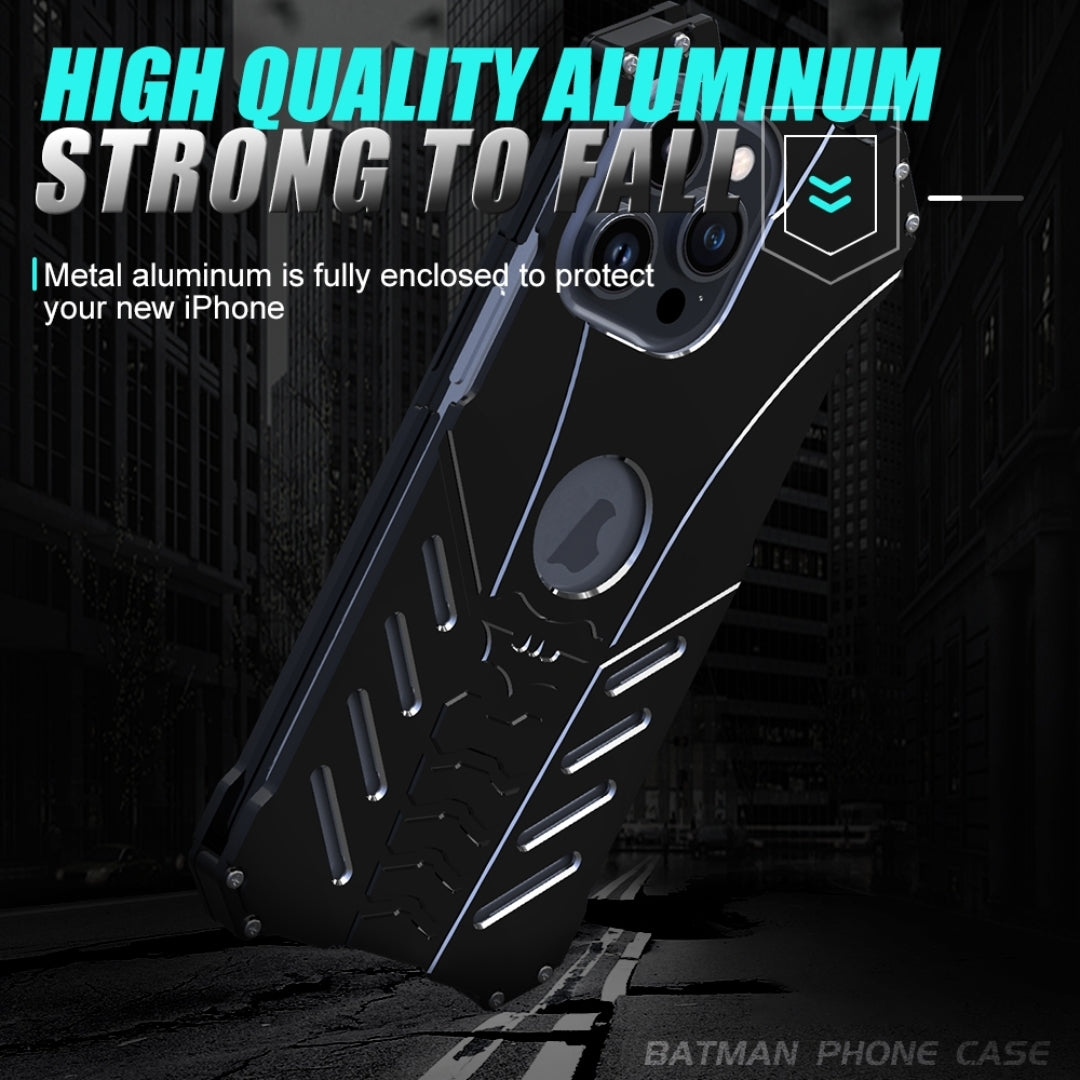 R-JUST Batman Hollow Metal Case – Aviation Aluminum Protective Cover for iPhones