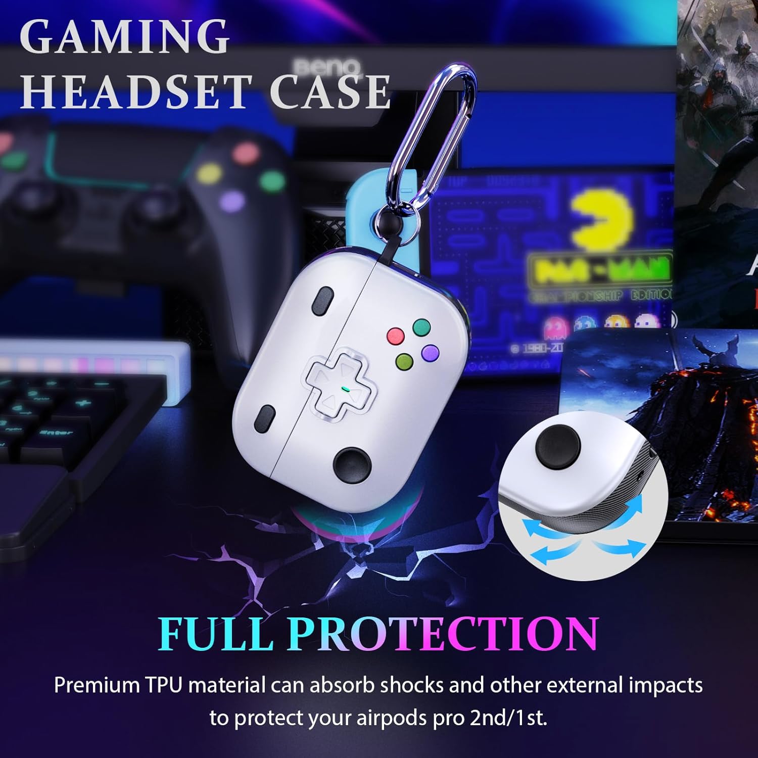 For AirPods Pro 2 Retro Gaming Design Case