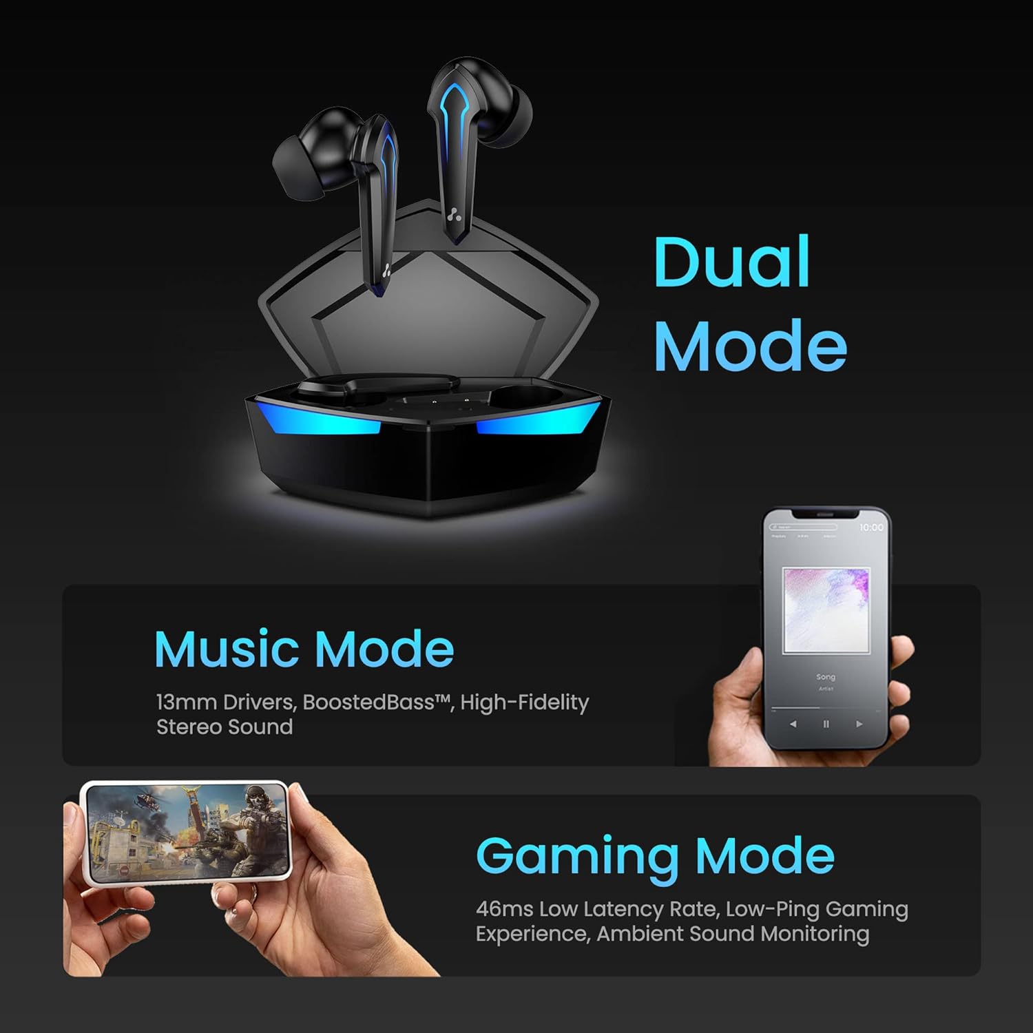 Ambrane Dots Play True Wireless Gaming in Ear Earbuds