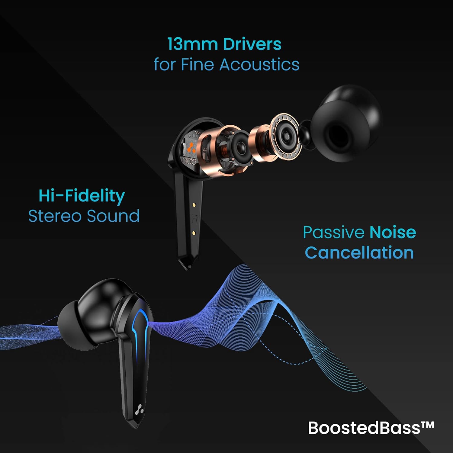 Ambrane Dots Play True Wireless Gaming in Ear Earbuds