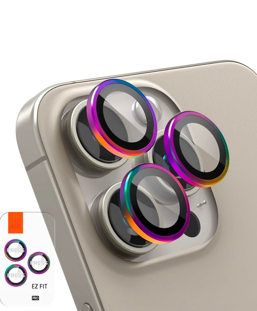 iPhone Camera Lens Protector for iPhones – 9H Hardness, Anti-Fingerprint, Aura Color, Original Quality