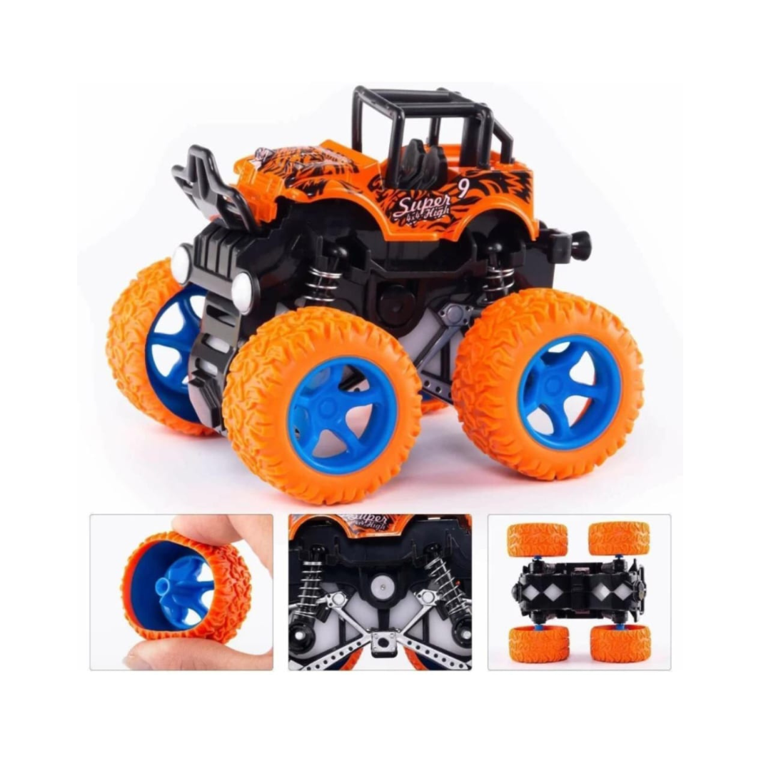 Monster Truck Friction Power Cars With Big Rubber Tires 360 degree