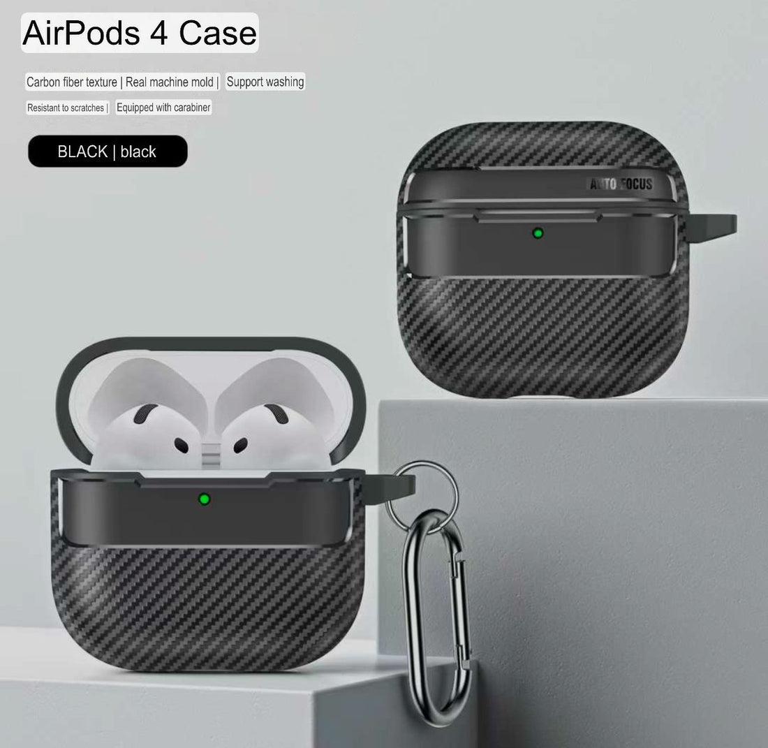 AirPods 4 Carbon Texture Case/Cover  – Rugged Protection, Stylish Design