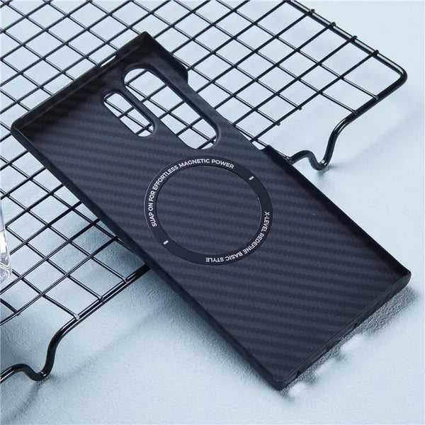 Super Thin Samsung Galaxy S25 &amp; 24 Ultra Carbon Fiber Case/Cover -Black