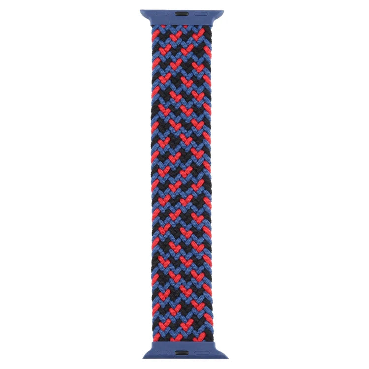 Nylon Braided Single Loop Watch Band For Apple Watch 38/40mm(S)(Camouflage Blue)