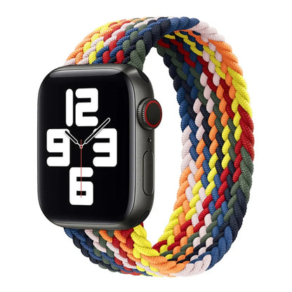 Nylon Braided Single Loop Watch Band For Apple Watch 42/44mm(S)(Multicolor)