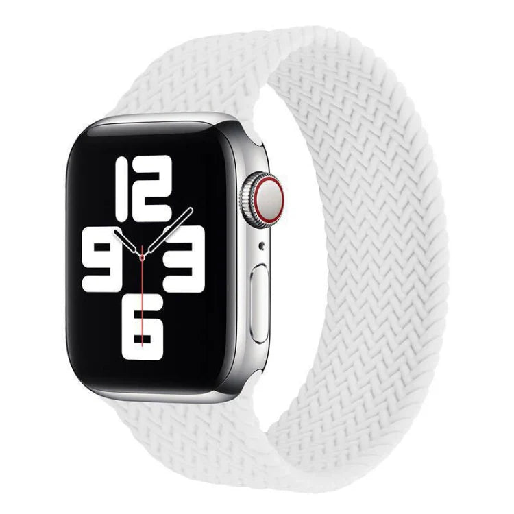 Single-turn Woven Pattern Silicone Watch Band For Apple Watch 42/44mm(White)