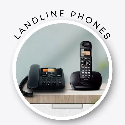 Modern cordless landline phone with caller ID and wireless features for home and office use-199kart