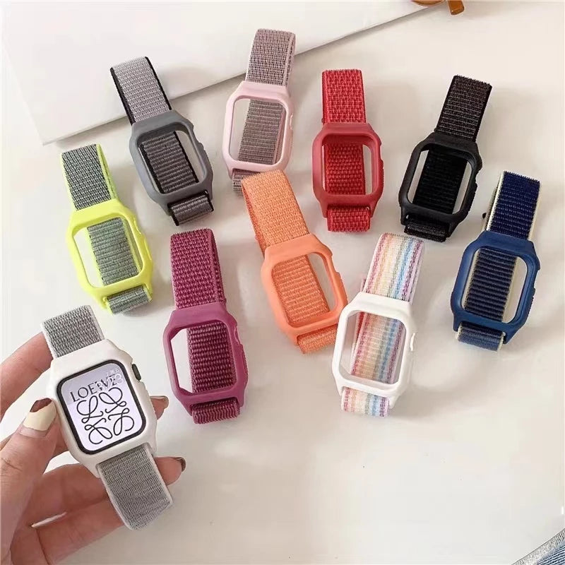 Stylish Nylon iWatch Strap with Durable Case - Fits 44mm Model