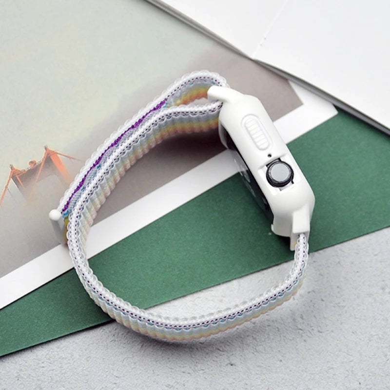 Stylish Nylon iWatch Strap with Durable Case - Fits 44mm Model