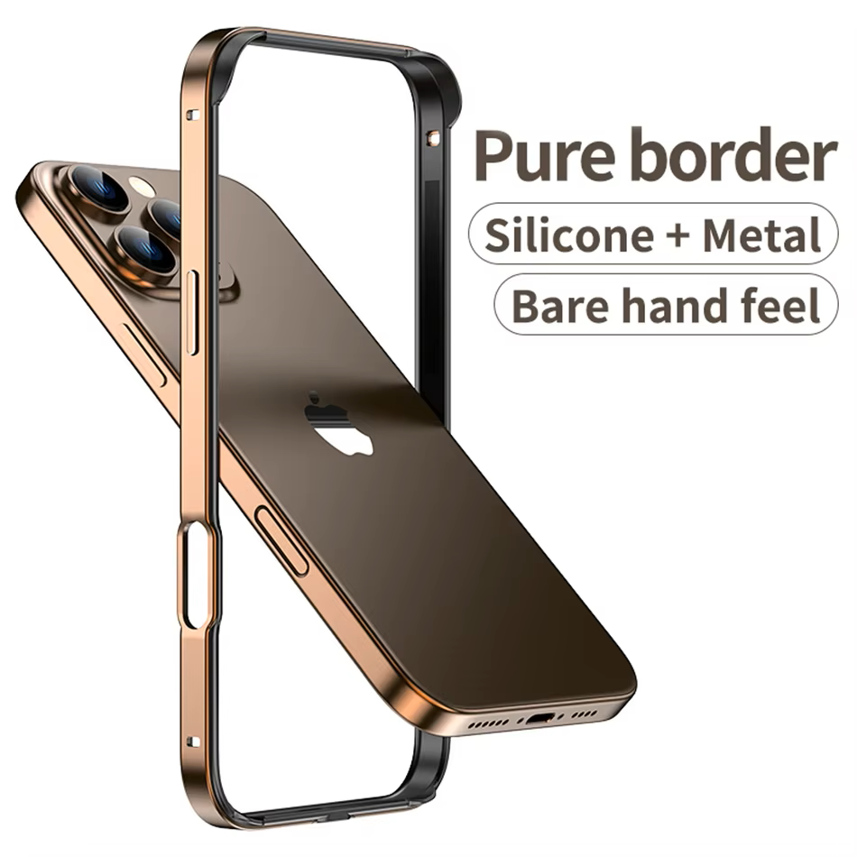 Shockproof Bumper Luxury Hybrid Aluminum Metal Frame for iPhone 16 Pro/Pro Max