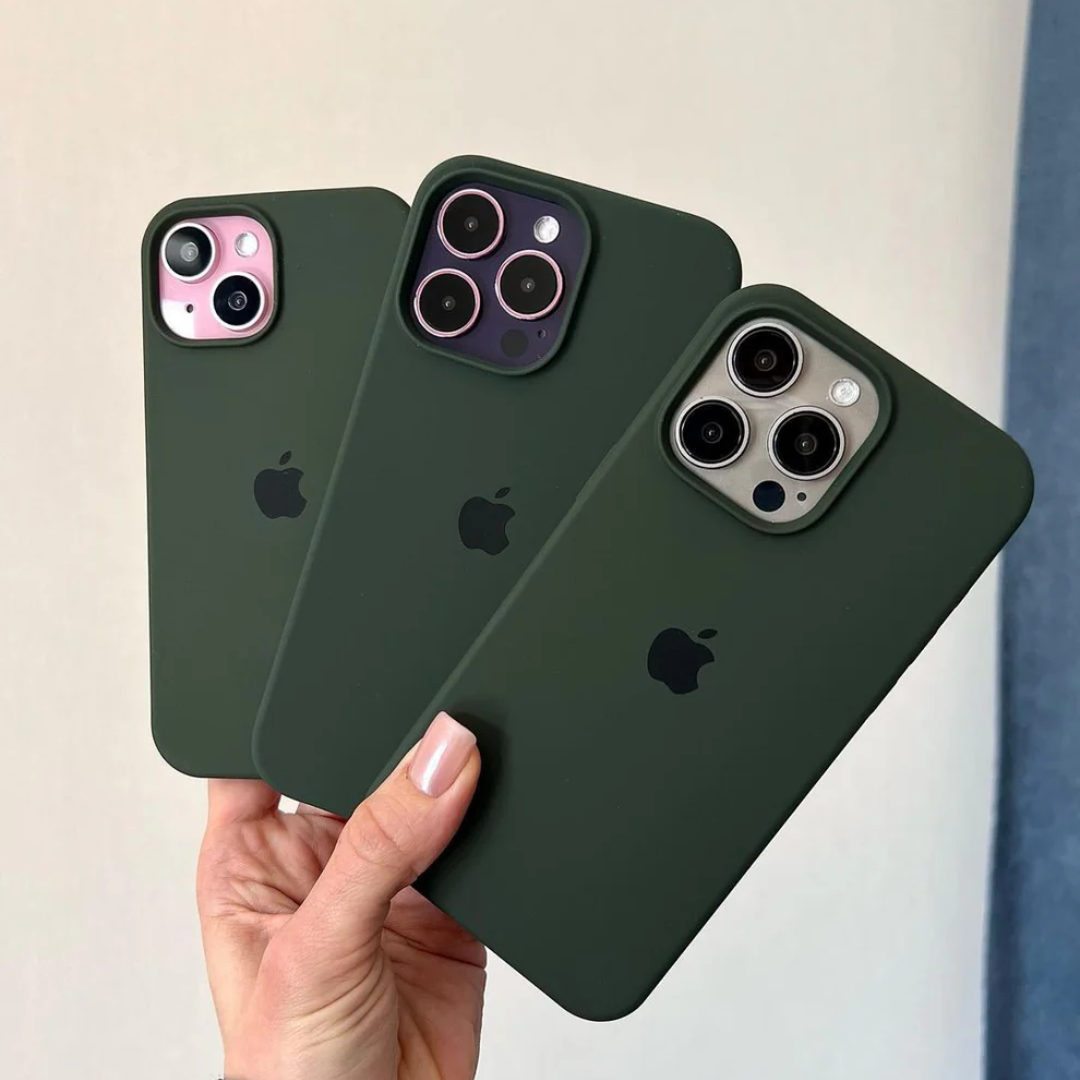 Green Liquid Silicone iPhone Case/Cover - Soft, Durable, and Shockproof Protection for All Models.