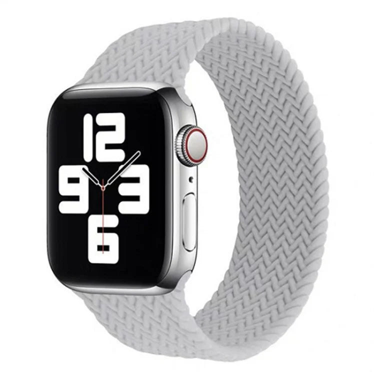 Single-turn Woven Pattern Silicone Watch Band For Apple Watch 42/44mm(Grey)