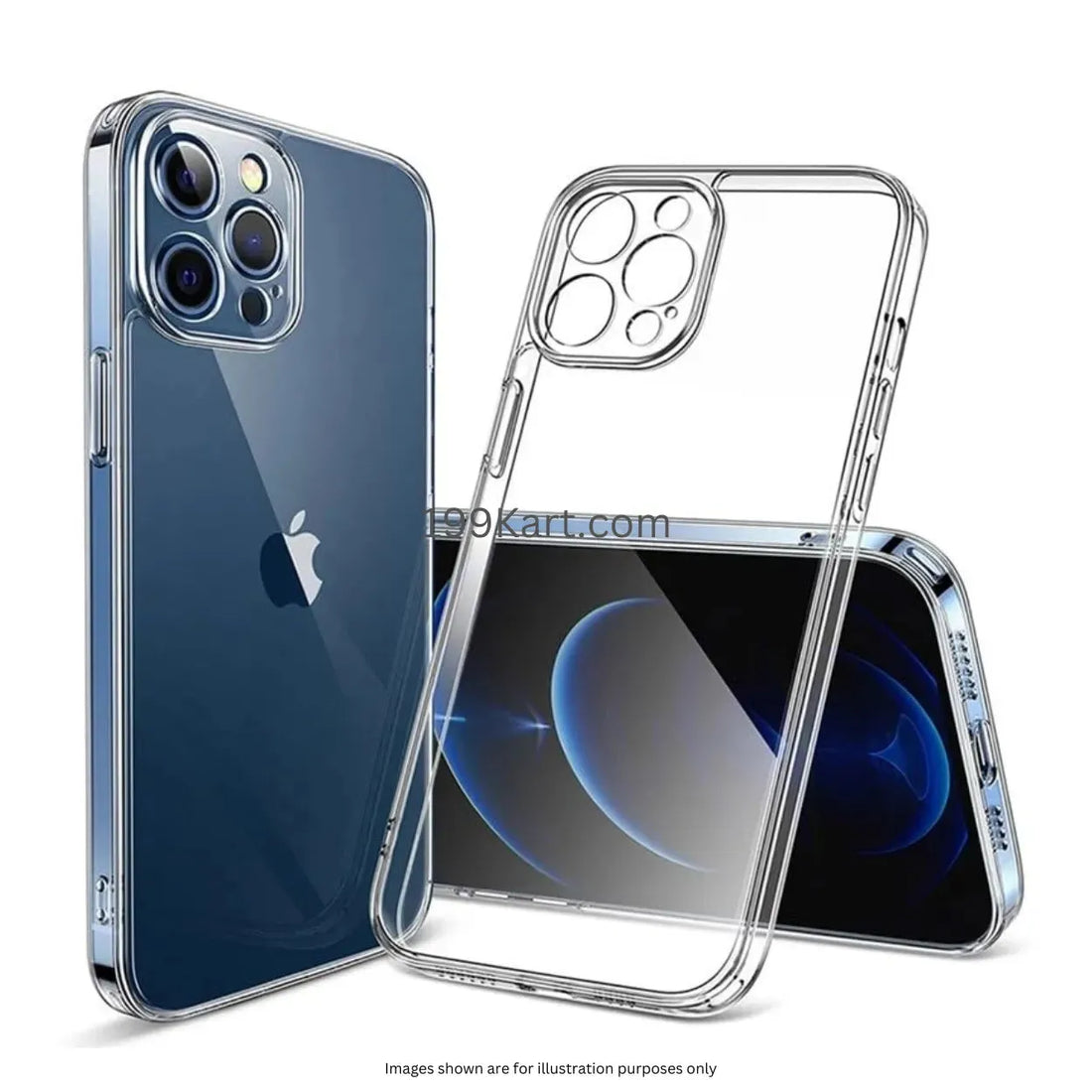 Transparent 2mm Thin Silicone Case/Cover for All iPhone Models - Slim, Anti-Scratch, Drop Protection - 199 Kart