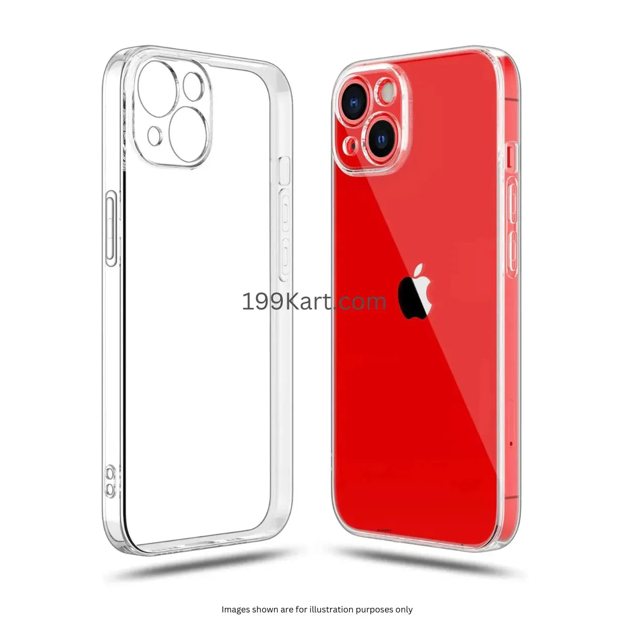 Transparent 2mm Thin Silicone Case/Cover for All iPhone Models - Slim, Anti-Scratch, Drop Protection - 199 Kart