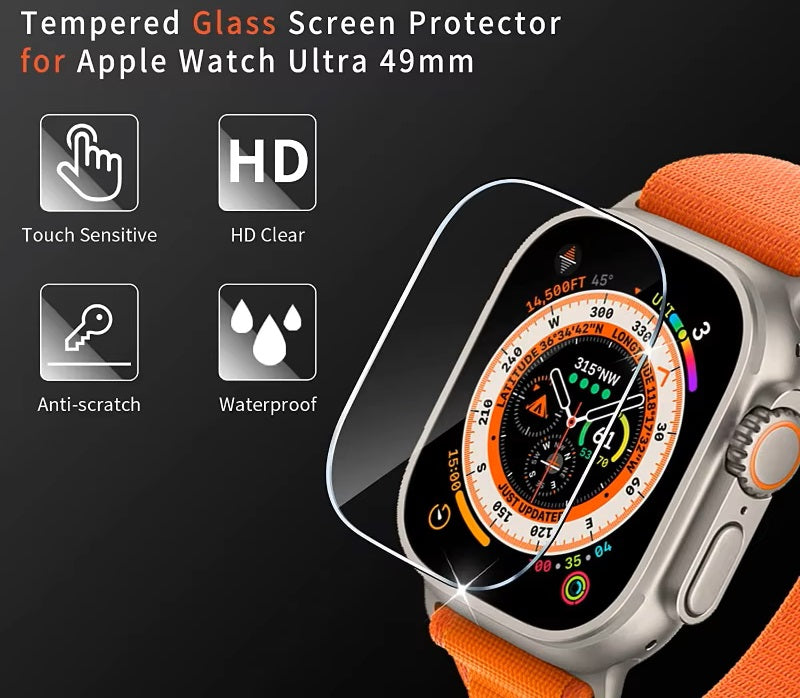 Ultra Clear HD Glass Screen Protector for Apple iWatch Ultra 49mm